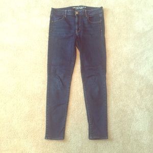 Dark wash skinny jeans